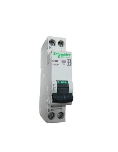 Schneider 17573 circuit breaker 1 n 16a 6k c 1mod c40